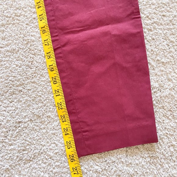 NWOT maroon J crew Cafe Capri pants size 0 - Picture 10 of 14